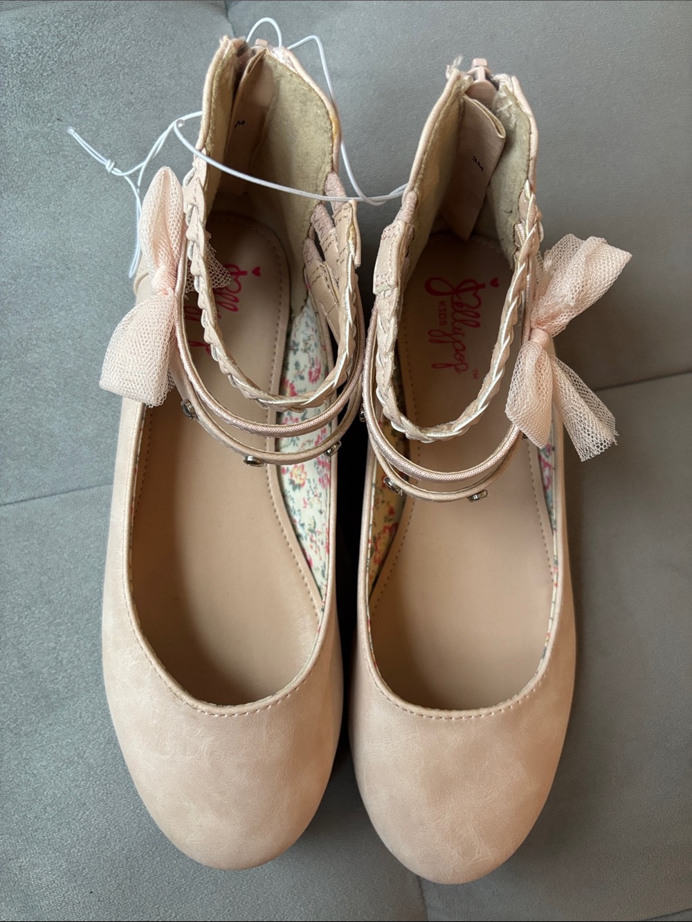 Nwot! Jellypop Youth Girls Merrily Ankle Strap Flats (sz3)